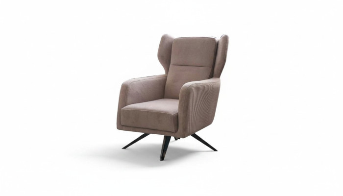 Luksusowy Fotel Single Seater Material Living Room Design Beżowa Podkładka miejsce siedzące