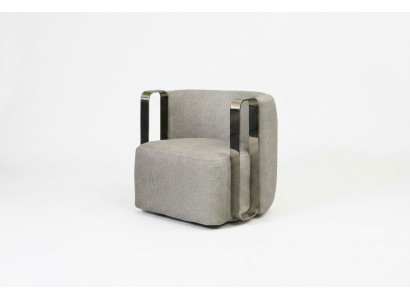Nowoczesny Fotel Single Seater Material Salon Szara Podkładka miejsce siedzące Design