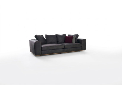 Sofa trzyosobowa rozkładana 3 miejsce do siedzenia szara materiałowa sofa tapicerowana projekt sofy