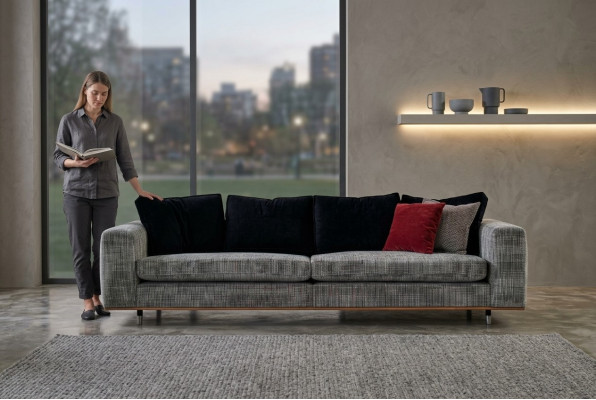 Sofa czteroosobowa 4 miejsce do siedzenia kanapa materiałowa sofa tapicerowana sofa nowoczesna