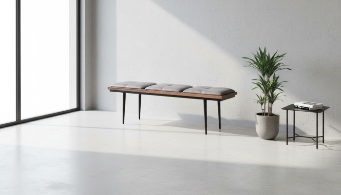 Ławka Kanapa Podkładka tapicerowana ławka jadalnia miejsce siedzące Materiał brązowy design