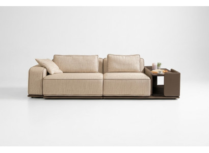 Sofa rozkładana trzyosobowa 3 miejsce siedzące beżowa sofa materiałowa sofa tapicerowana Tabela