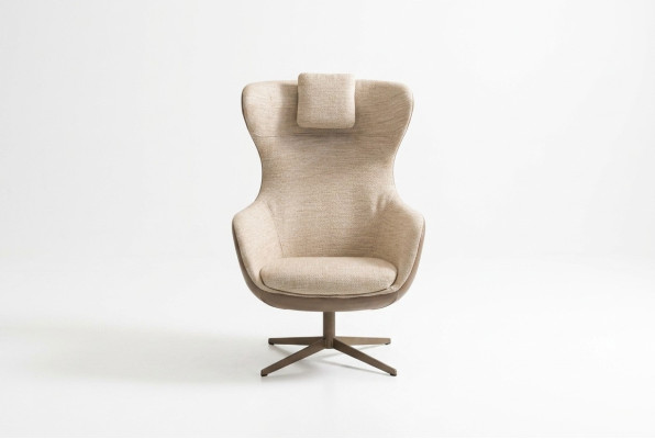Fotel EarsFotel CocktailFotel Single Seater Materiał Beżowy Nowoczesne miejsce do siedzenia