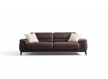 Sofa tapicerowana kanapa trzyosobowa sofa 3 miejsca siedzące materiałowa brązowa sofa sofy