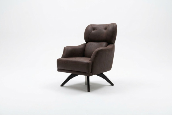 EarsFotel Single Seater Fotel CocktailFotel Material Brown Nowoczesne miejsce do siedzenia