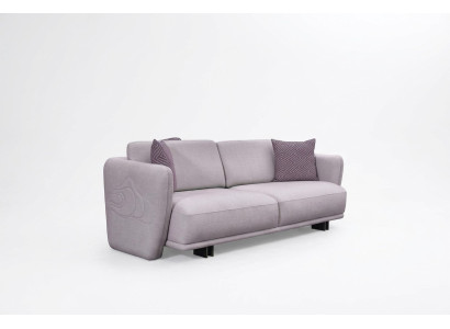 Sofa trzyosobowa rozkładana 3 miejsce do siedzenia szara materiałowa sofa tapicerowana projekt sofy