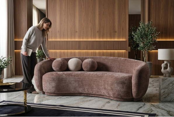 Sofa rozkładana trzyosobowa 3 miejsce do siedzenia brązowa sofa materiałowa sofa tapicerowana luksusowa