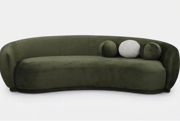 Sofa materiałowa kanapa trzyosobowa sofa 3 miejsce do siedzenia zielona sofa tapicerowana materiałowa nowoczesna