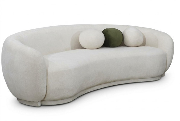Nowoczesna sofa materiałowa kanapa trzyosobowa sofa 3 miejsce do siedzenia Biały Sofa tapicerowana z materiału