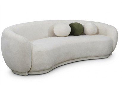 Nowoczesna sofa materiałowa kanapa trzyosobowa sofa 3 miejsce do siedzenia Biały Sofa tapicerowana z materiału