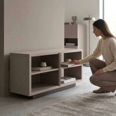 Półka półka stojąca półka drewniana półka domowa Półka na książkę Drewno Beige Nowość