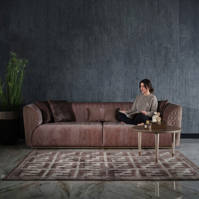 Nowoczesna sofa trzyosobowa 3 miejsce do siedzenia sofa tapicerowana sofa nowoczesne brązowe sofy