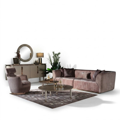 Zestaw sofowy sofa tapicerowana sofa trzyosobowa 3 Siedziba Fotel Szary