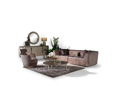 Zestaw sofowy sofa tapicerowana sofa trzyosobowa 3 Siedziba Fotel Szary