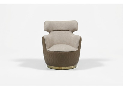 EarsFotel Fotel Material miejsce siedzące Single Seater Beige ClubFotel Modern