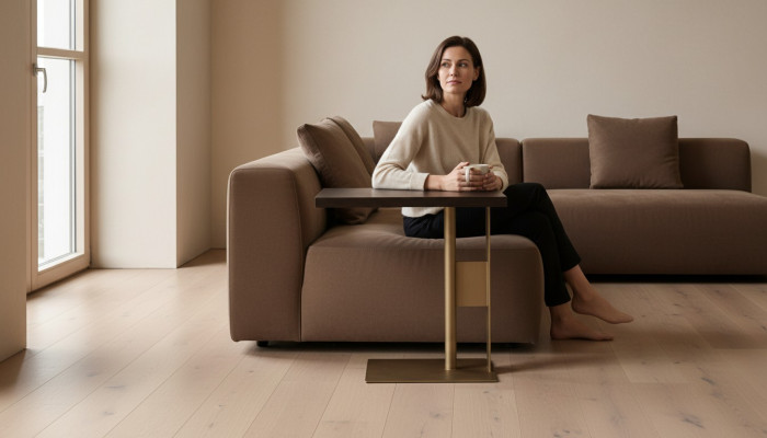 Stolik kawowy Stolik Kawowy Sofa Stolik Drewno Brązowy Nowoczesny Tabela