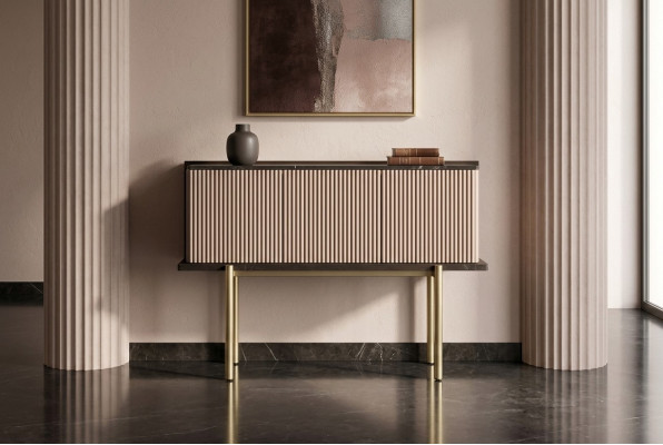 Kredens Szafa Drewno Nowoczesny design barierki do jadalni w kolorze beżowym