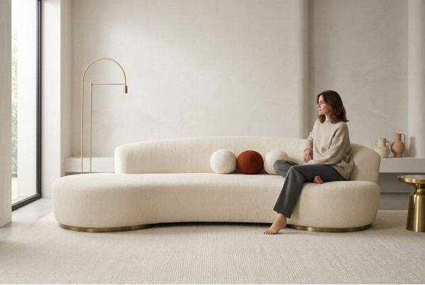 Sofa tapicerowana kanapa trzyosobowa sofa 3 miejsce siedzące sofa materiałowa nowoczesna Biały