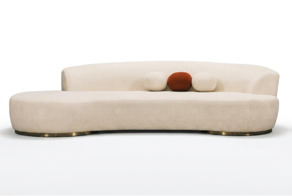 Sofa tapicerowana kanapa trzyosobowa sofa 3 miejsce siedzące sofa materiałowa nowoczesna Biały