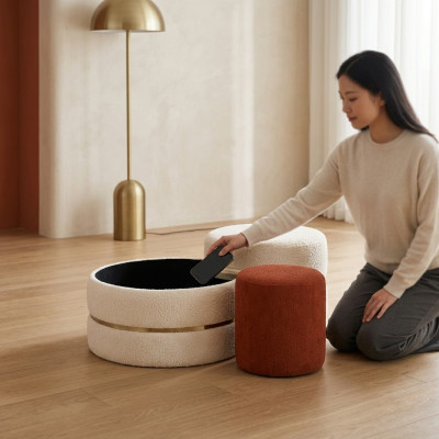 Grupa pufa podnóżek 3-częściowy zestaw pufa stolik kawowy Stołek Modern Table