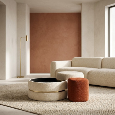Grupa pufa podnóżek 3-częściowy zestaw pufa stolik kawowy Stołek Modern Table