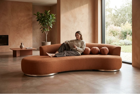 Nowoczesna sofa tapicerowana trzyosobowa kanapa sofa 3 miejsce do siedzenia sofa materiałowa pomarańczowa
