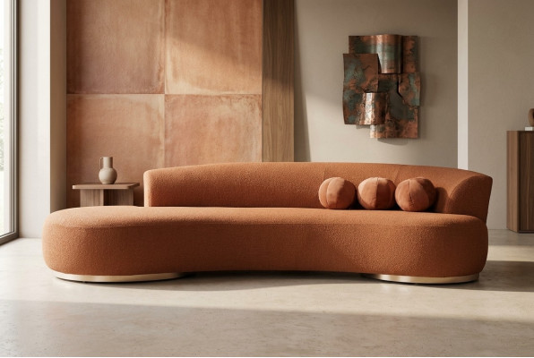Nowoczesna sofa tapicerowana trzyosobowa kanapa sofa 3 miejsce do siedzenia sofa materiałowa pomarańczowa