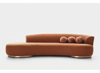 Nowoczesna sofa tapicerowana trzyosobowa kanapa sofa 3 miejsce do siedzenia sofa materiałowa pomarańczowa