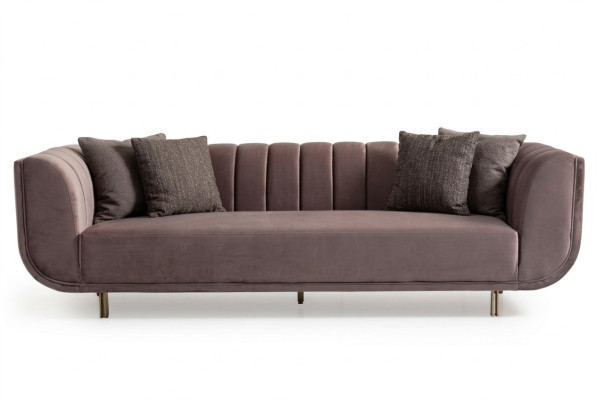 Nowoczesna kanapa Sofa trzyosobowa sofa tapicerowana sofa materiałowa fioletowa 3 miejsce siedzące Nowość