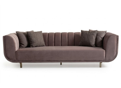 Nowoczesna kanapa Sofa trzyosobowa sofa tapicerowana sofa materiałowa fioletowa 3 miejsce siedzące Nowość