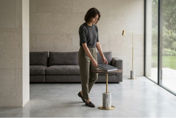 Stolik kawowy sofa stolik stolik kawowy Drewno Brown Okrągłe Tabela