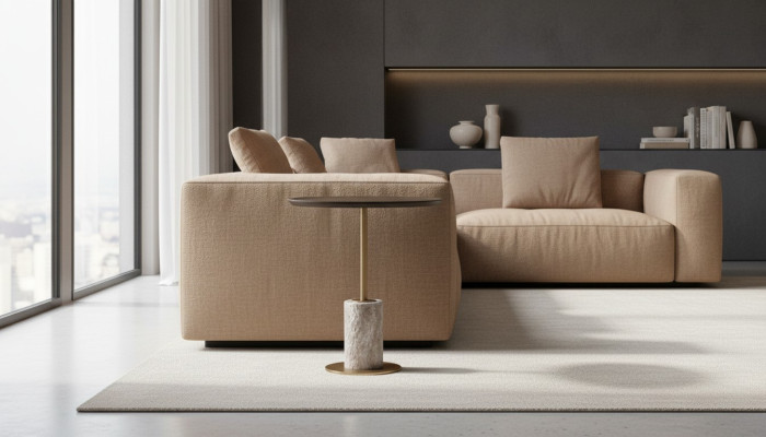 Stolik kawowy sofa stolik stolik kawowy Drewno Brown Okrągłe Tabela