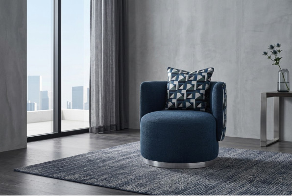 RelaxFotel Fotel Modern Blue Podkładka Materiał miejsce siedzące Design Modern