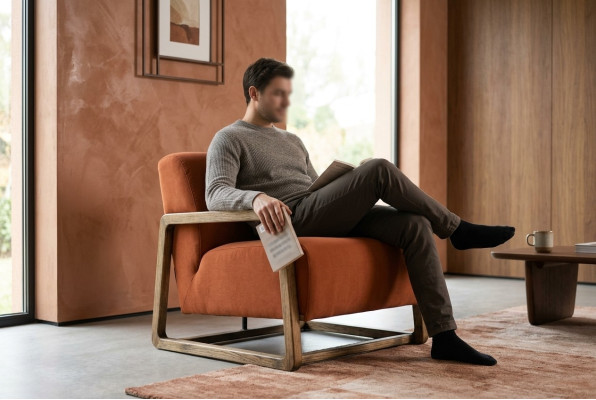 Fotel jednoosobowy miejsce siedzące Salon Orange Drewno RelaxFotel Design