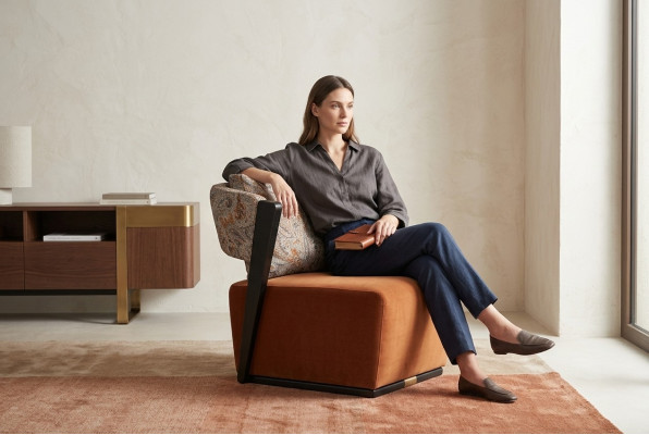 Fotel EarsFotel CocktailFotel RelaxFotel Orange Material Modern Siedziba