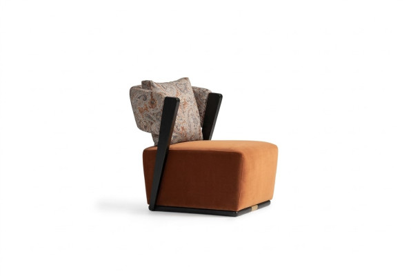Fotel EarsFotel CocktailFotel RelaxFotel Orange Material Modern Siedziba