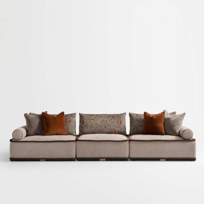Sofa czteroosobowa 4 miejsce do siedzenia kanapa sofa tapicerowana sofa nowoczesna szara