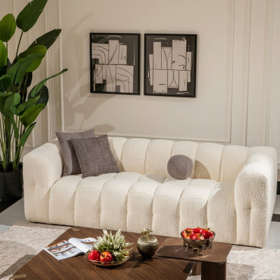 Kanapa luksusowa sofa trzyosobowa 3 miejsce do siedzenia sofa materiałowa sofa tapicerowana Materiał Biały