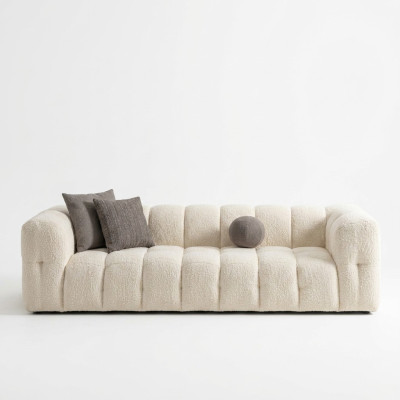 Kanapa luksusowa sofa trzyosobowa 3 miejsce do siedzenia sofa materiałowa sofa tapicerowana Materiał Biały