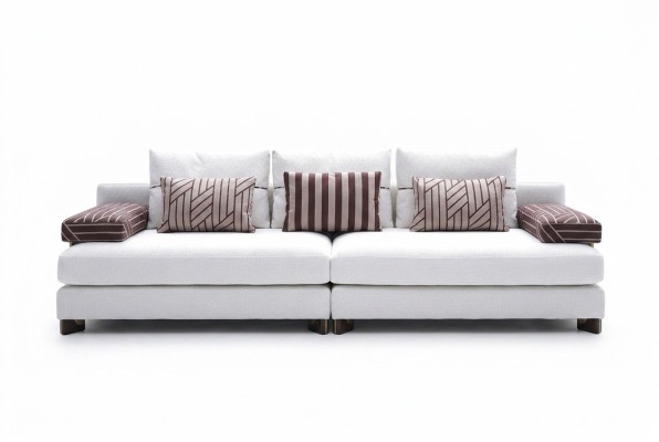 Sofa 4 miejsce do siedzenia Sofa materiałowa Sofa 4 miejsce do siedzenia Sofa tapicerowana Biały Sofy Modern