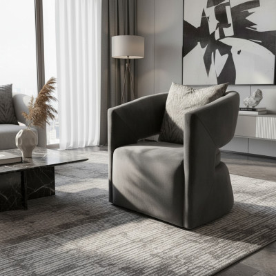 Fotel CocktailFotel Podkładka jednoosobowa miejsce siedzące luksusowe ClubFotel Grey
