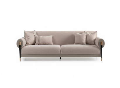 Sofa materiałowa sofa trzyosobowa 3 miejsce do siedzenia sofa tapicerowana nowoczesny design beżowa nowa