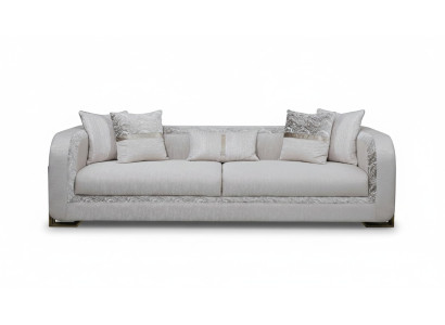 Sofa trzyosobowa 3 miejsce do siedzenia Sofa tapicerowana szara Sofa materiałowa Nowoczesne sofy