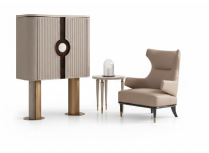 Fotel Grupa Living Room Szafka Barowa Nowoczesne UszyFotel Beżowa Szafa