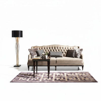 Elegancka trzyosobowa sofa Chesterfield w kolorze szarym - ponadczasowy mebel dla Twojego domu