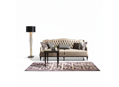Elegancka trzyosobowa sofa Chesterfield w kolorze szarym - ponadczasowy mebel dla Twojego domu