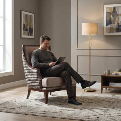 Zestaw sofowy czteromiejscowy Sofa materiałowa Fotel szara Podkładka 4 miejsce do siedzenia komplet