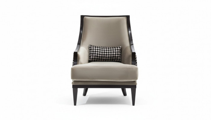 Fotel EarsFotel Single Seater miejsce do siedzenia Materiał Szary Salon Klasyczny