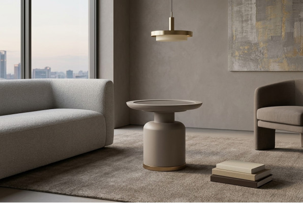 Stolik kawowy sofa stolik kawowy beżowy salon Drewno