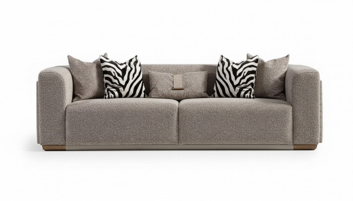 Sofa czteroosobowa 4 miejsce do siedzenia sofa materiałowa sofa tapicerowana szara nowoczesne sofy nowe